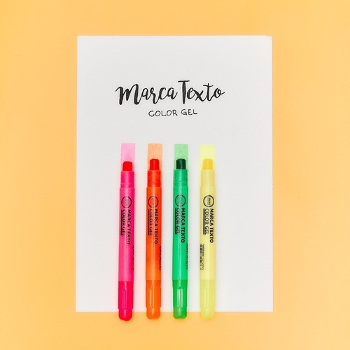 Kit Marca Texto Pincel Gel Cera Não Mancha A Bíblia Com 3 Un 1