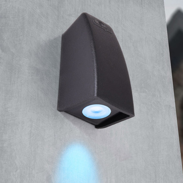 Aplique Led Pared Cuadrado Negro Ip67 1xg9 Mamete 1