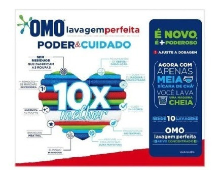 Lava-roupas Em Pó Omo Lavagem Perfeita 1,6kg Nfe 4 Cx 1
