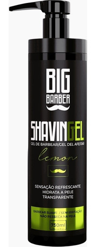 Shaving Gel De Barbear Big Barber 750ml Lemon Suave 3 Unidad 1