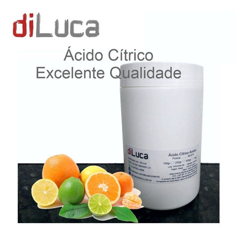 Ácido Cítrico Anidro Pote 250gr Alimentício Usp 0