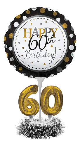 Creative Converting Happy 60th Birthday Balloon Centerpiece 0