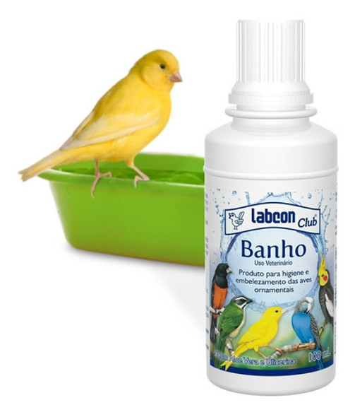 Kit 2 Labcon Club Alcon Banho 100ml Higiene Pássaros Aves 1