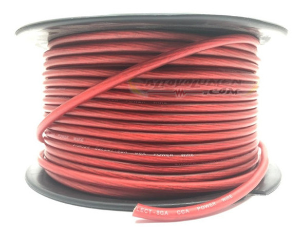 Cable 8 Gauge Stinger Select Rojo Para Potencia Por Metro 0