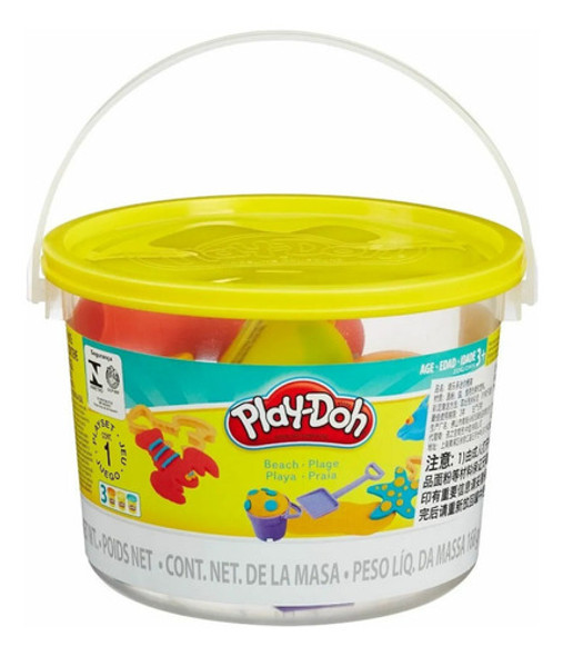 Mini Balde Yellow Play Doh Kit Divertido De Masas Moldes 0
