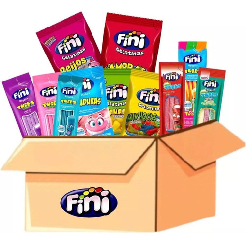Kit Com 50 Pacotes Bala Fini 15g Cada Sabores Variados 0