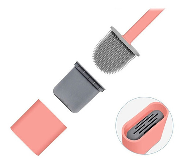 Cepillo De Silicona Adhesivo Escobilla Inodoro Baño Diseño 1
