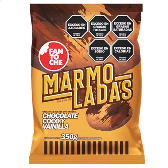 Galletitas Marmoladas Fantoche Chocolate Vainilla Snack X6 1
