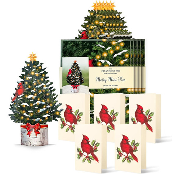 Tarjetas Navideñas 3d Árbol Navideño Regalo  Pack 7 Unidades 0