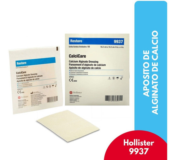 Aposito De Alginato De Calcio Hollister 9937 10x10cm X 10 Un 1