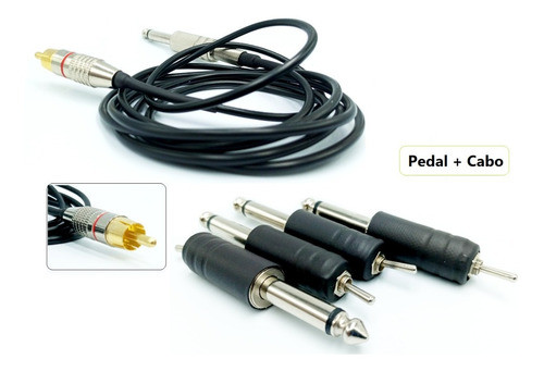 Kit Cabo Rca Premium + Pedal Automático Para Tatuagem 0