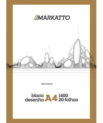 Bloco De Desenho Markatto Branco A4 140g Com 20 Folhas 0