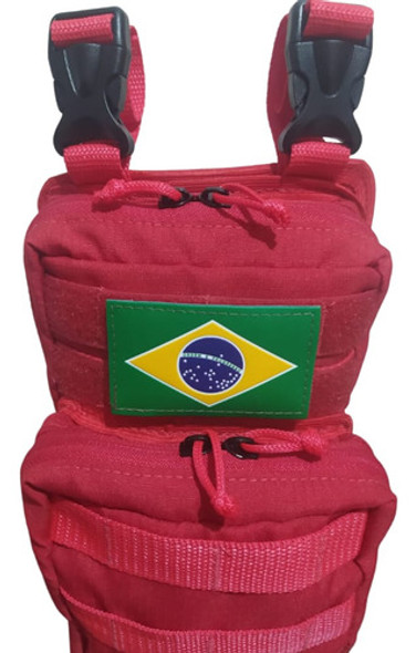 Bornal De Perna Rip Stop Vermelho Bombeiro Mira 0