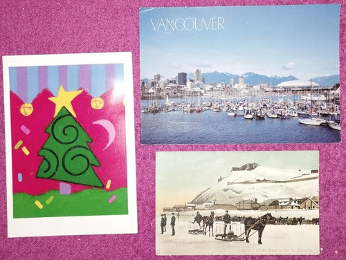 0773_lote De 3 Tarjetas Postales De Canadá 0