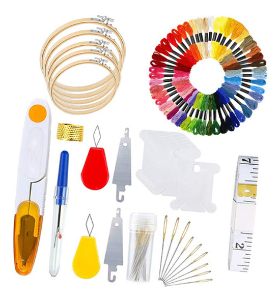 Kit De Bordado Bobinas De 50 Cores Linhas Para Ponto Cruz 0