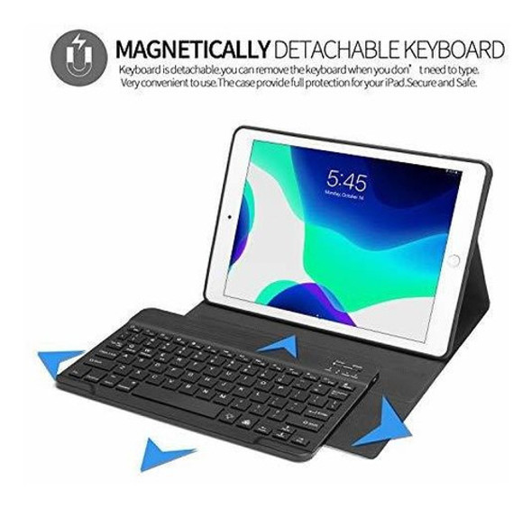 Estuche Con Teclado Para iPad 10.2 7a Generación 2019, Negro 1 Estuche Con Teclado Para iPad 10.2 7a Generación 2019, Negro 1