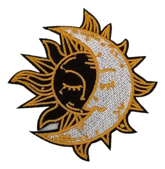 Remendos De Sol E Lua Chbros, Remendos Bordados Costurados 0