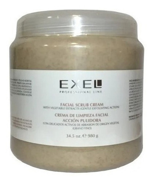 Crema Pulidora Facial Exel Grano Fino Limpieza X 1kg 1