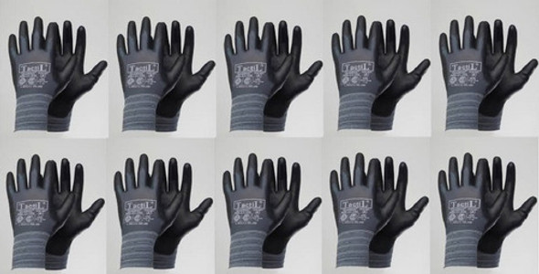 Guante Tactil Nylon Poliuretano Talle Nro 10  Kit X 10 Pares 0