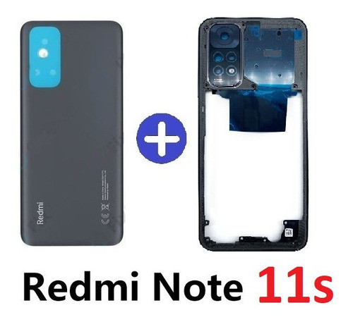 Carcaça Traseira + Tampa Para Redmi Note 11s 4g Preto 0