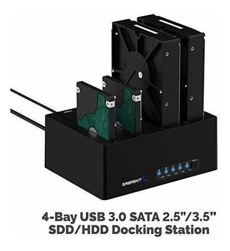 Estacion De Acoplamiento De 4 Bahias Usb 30 Sata De 2535 Ssd 1