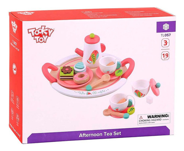 Set De Té De Madera Con Comida X19 Pzs Tookytoy Original! 0