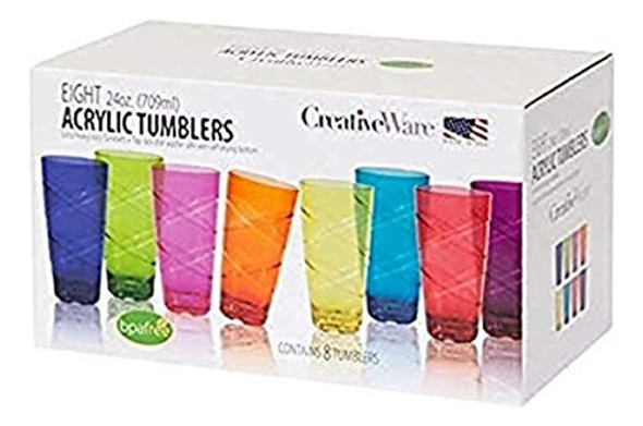 Creativeware Circus Juego De 8, Juego De Vasos De 24 Onzas, 0