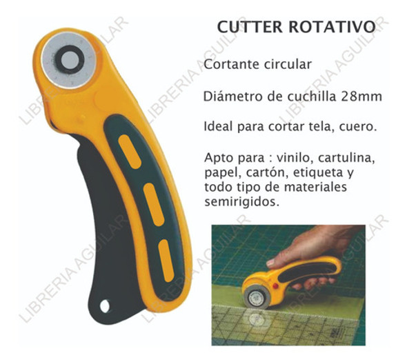 Cortante Rotativo Cutter Circular Para Tela Cuero Vinilo 1