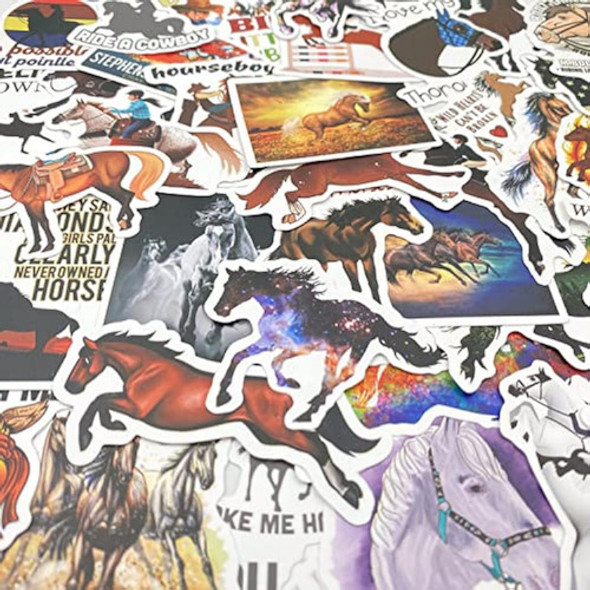 Aowdiao Paquete De 100 Calcomanías De Caballo, 1