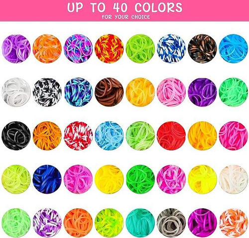 Kit Pulseras Collares Completo 5000+ Cuentas Gomas 40 Color 1