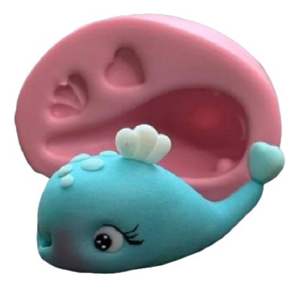 Molde De Silicone Baleia Decorar Fundo Do Mar 0