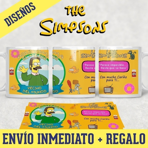 Kit Diseños Plantillas Tazas Los Simpsons Sublimación M5 1