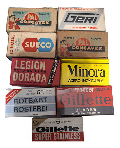 Antiguas Cajas De Hojas De Afeitar 0