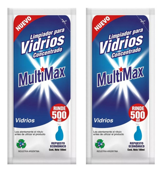 Liquido Limpia Vidrios Multimax Concentrado Sobre X 12 Uni 0 Liquido Limpia Vidrios Multimax Concentrado Sobre X 12 Uni 0