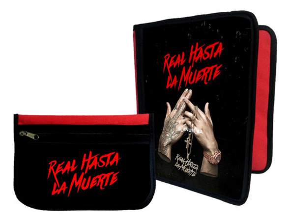 Combo Carpeta + Cartuchera Anuel Aa Real  #456 0