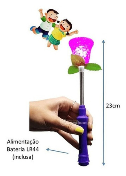 Kit 10 Varinhas Mágica Flor Led Coloridos Iluminados Brilho 1