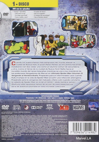 Marvel Ultimate Spiderman Volumen 3 Dvd Original Nuevo 1