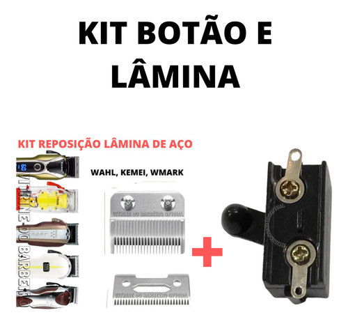 Kit Botão Liga E Desliga P/ Máquina De Corte + Lâmina De Aço 1