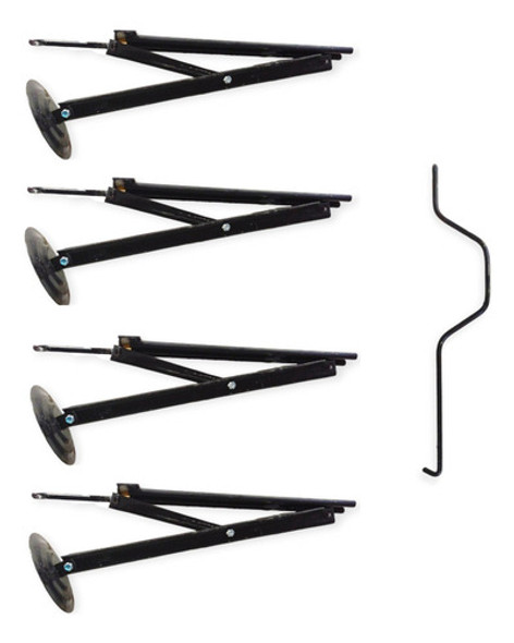 Pata Criquet Para Casa Rodante X 4 Con Manija De Regalo 0