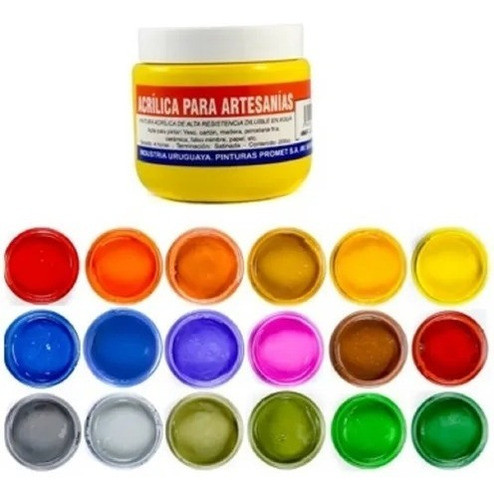 Pintura Acrílica Para Artesanías Promet Azul 0