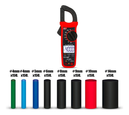 Pinza Amperometrica Ut201+ Profesional + Kit Termocontraible 0