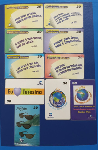 10 Cartões Telefônicos Da Telemar: Versículos Bíblicos E Out 0