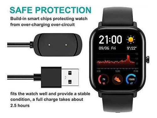 Cable Cargador Kissmart Compatible Con Amazfit Gts Gtr T-rex 1