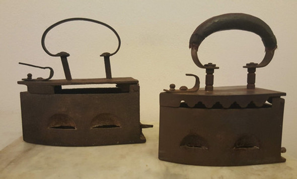 Planchas Antigua Carbón Y Eléctrica Base Cable Reliquia $c/u 1
