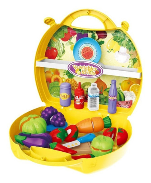 Valija Picnic Frutas Vegetales C Abrojo 39pzs Sharif Express 1