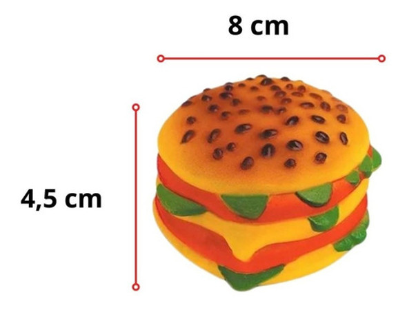 Brinquedo Hambuger Vinil Pet Cachorro Cao Borracha Mordedor 1
