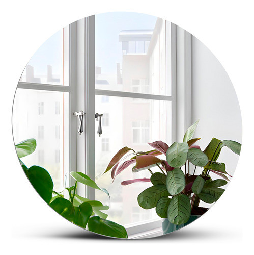 Espelho Decorativo Redondo 60cm Banheiro Sala C/pendurador 0