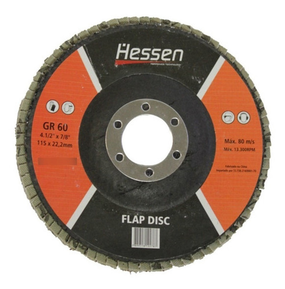 Flap Disc Oxido Alumínio 115x22mm #80 Caixa C/ 20pçs 0
