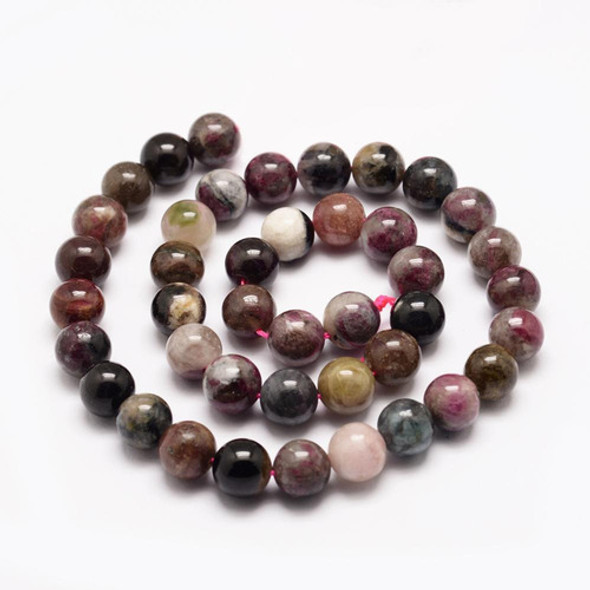 Tira De Piedra Turmalina Natural De Colores 6mm 1 Tira De Piedra Turmalina Natural De Colores 6mm 1