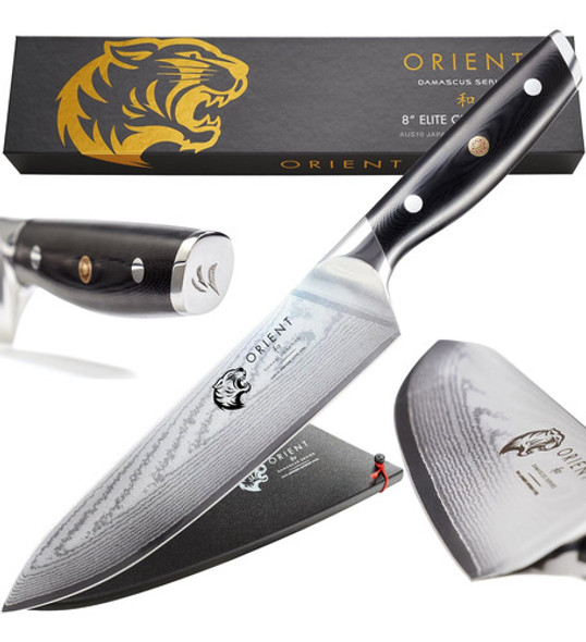 Cuchillo De Acero De Damasco Japonés, Oriente 8, Vg10 0